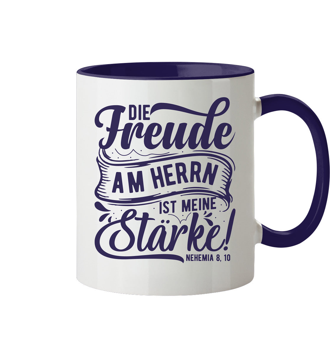 Neh 8,10 - Die Freude - Tasse zweifarbig