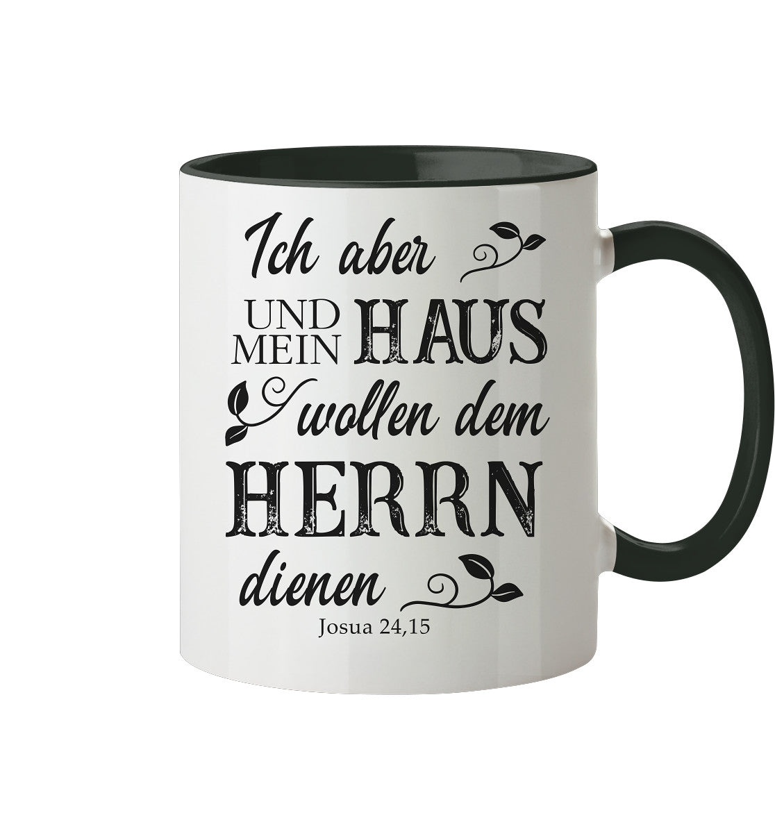 Jos 24,15 - Mein Haus - Tasse zweifarbig