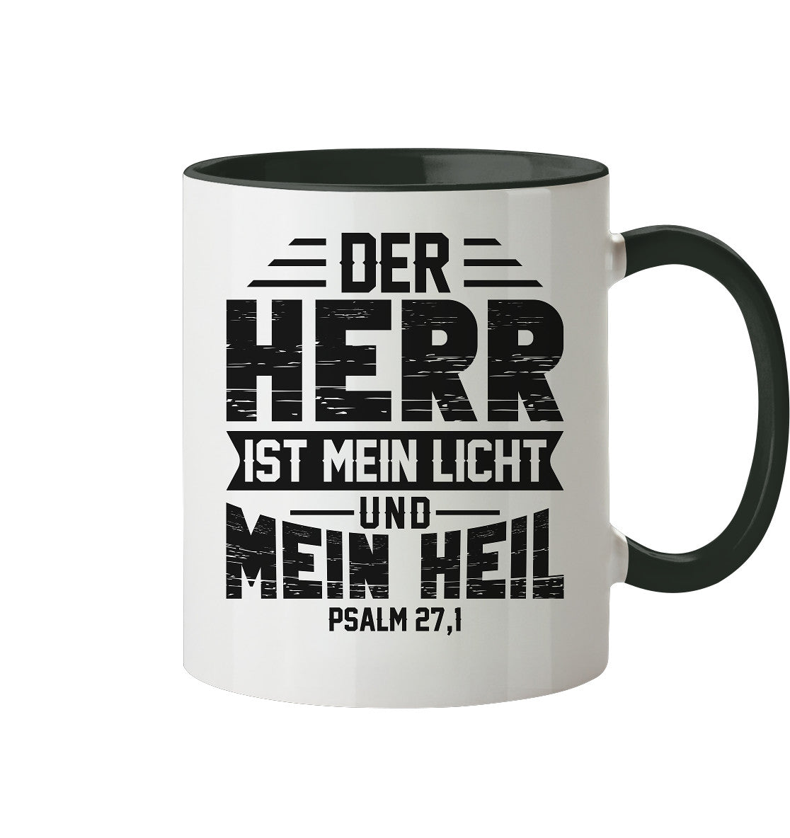 Ps 27,1 - Der HERR ist mein Licht & mein Heil (1) - Tasse zweifarbig