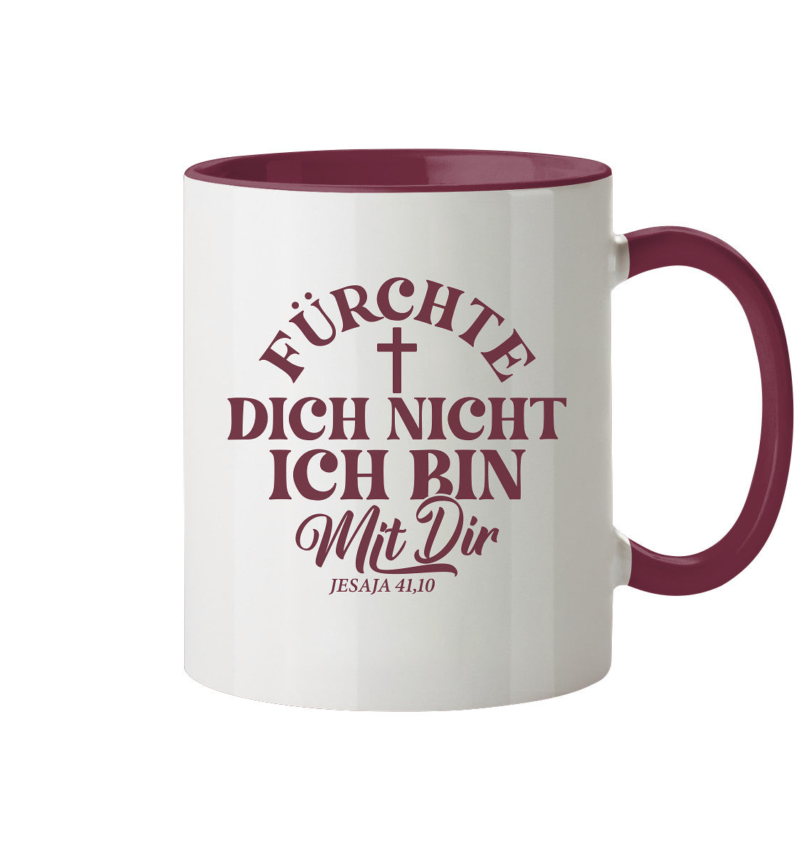 Jes 41,10 - Fürchte dich nicht - Tasse zweifarbig