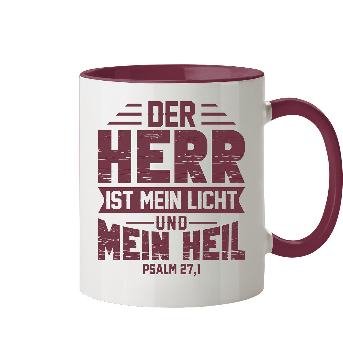 Ps 27,1 - Der HERR ist mein Licht & mein Heil (1) - Tasse zweifarbig