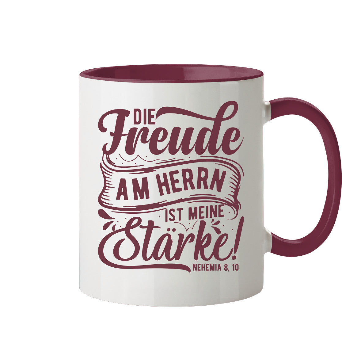 Neh 8,10 - Die Freude - Tasse zweifarbig