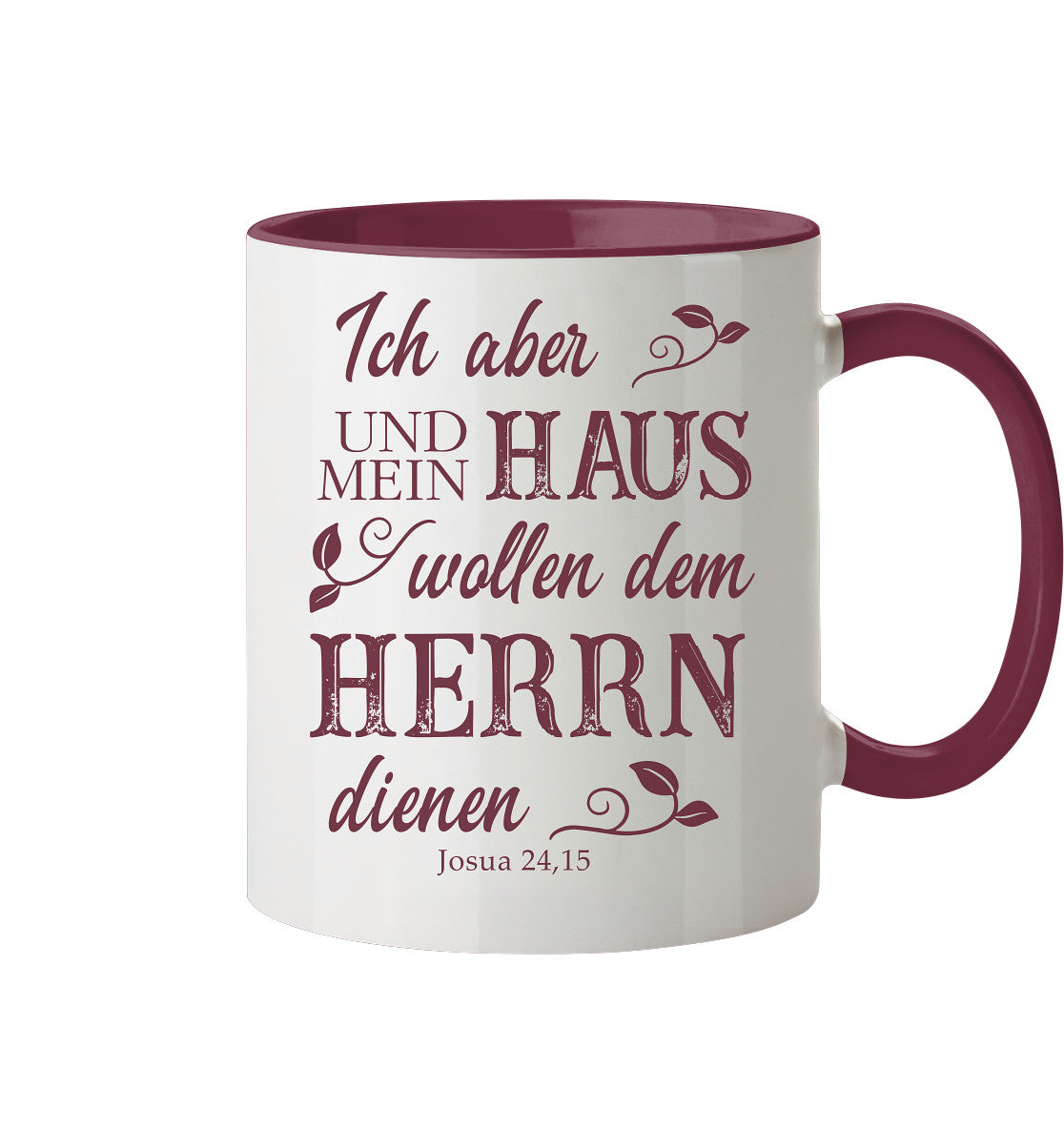 Jos 24,15 - Mein Haus - Tasse zweifarbig