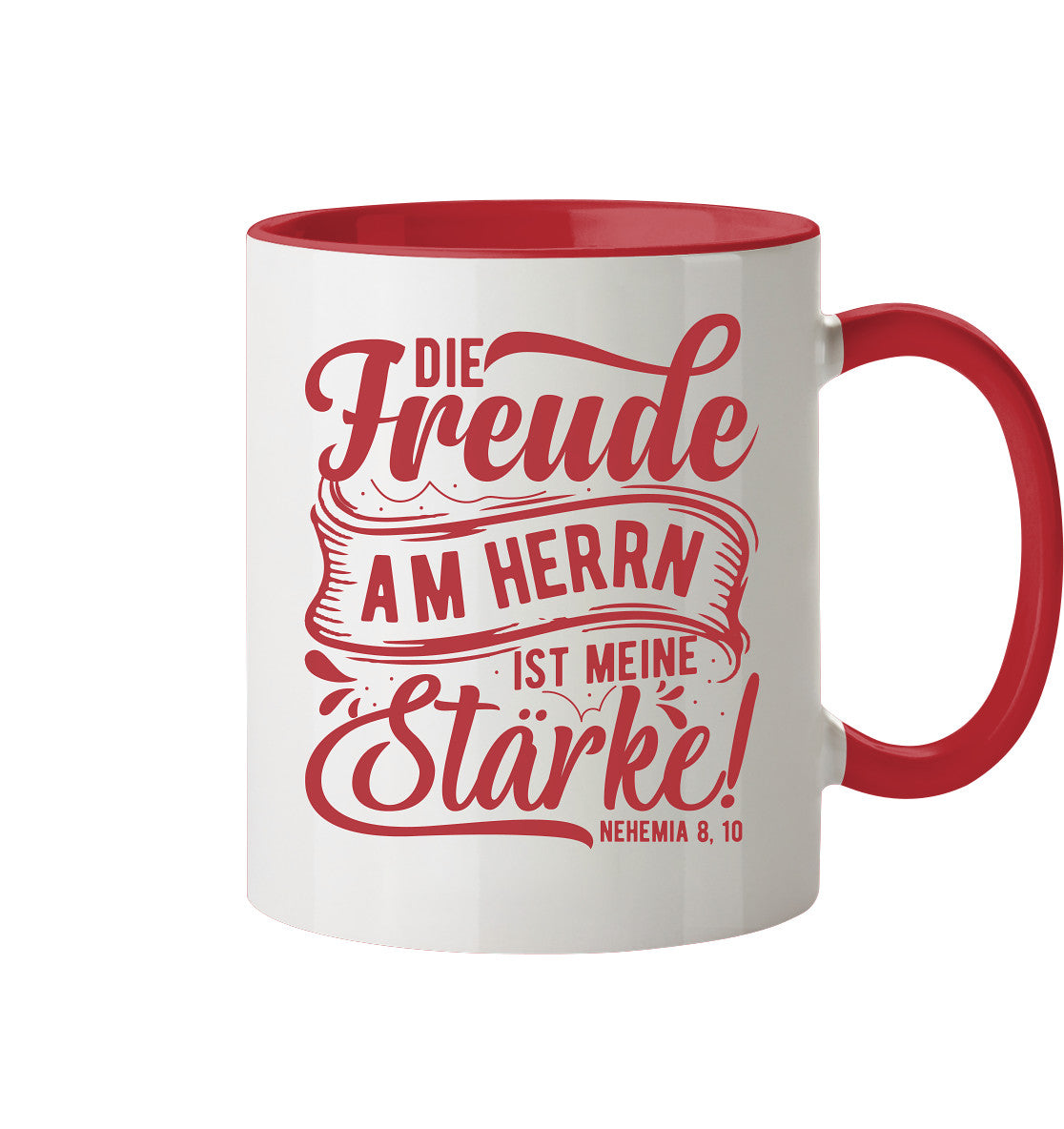 Neh 8,10 - Die Freude - Tasse zweifarbig