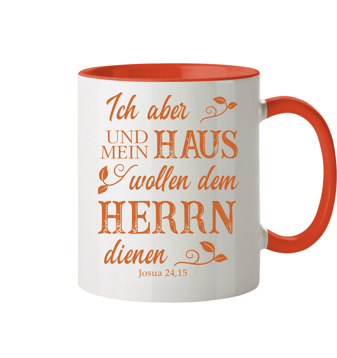 Jos 24,15 - Mein Haus - Tasse zweifarbig
