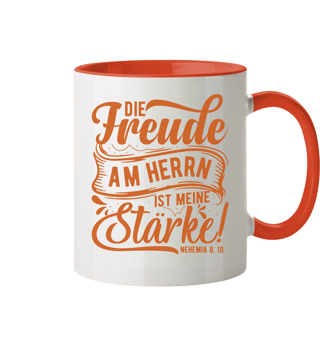 Neh 8,10 - Die Freude - Tasse zweifarbig