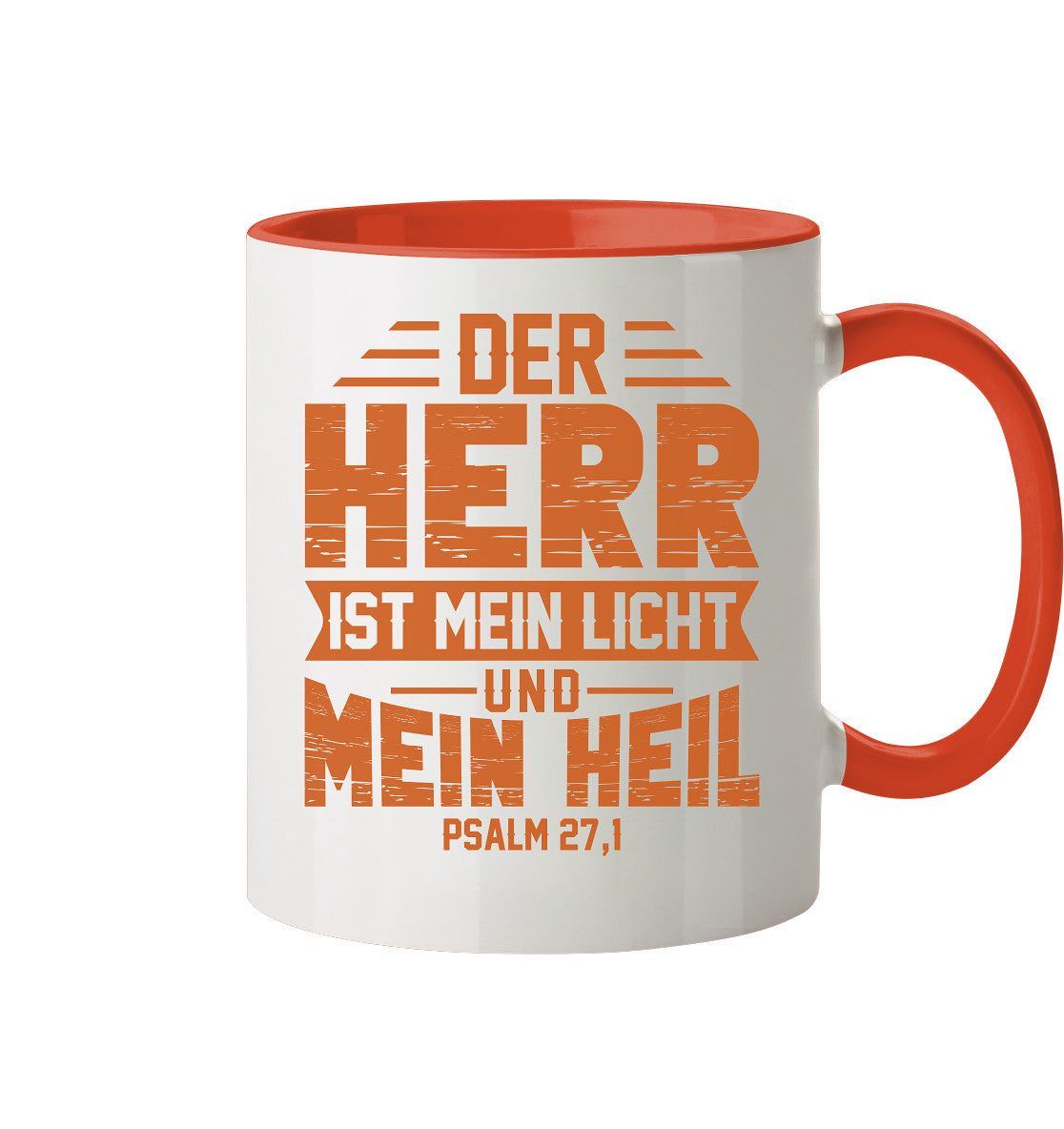 Ps 27,1 - Der HERR ist mein Licht & mein Heil (1) - Tasse zweifarbig