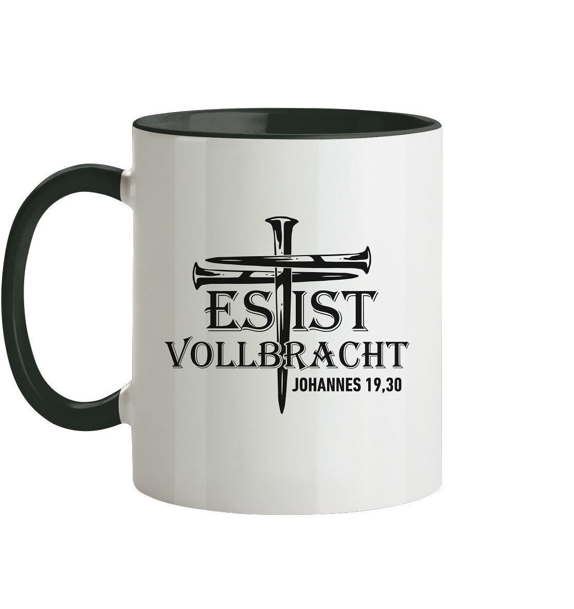 Joh 19,30 - Es ist vollbracht! - Tasse zweifarbig