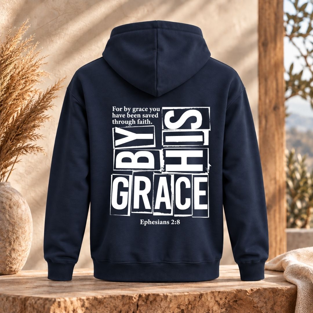 Epheser 2,8 - By His Grace | Bio-Superflausch-Hoodie