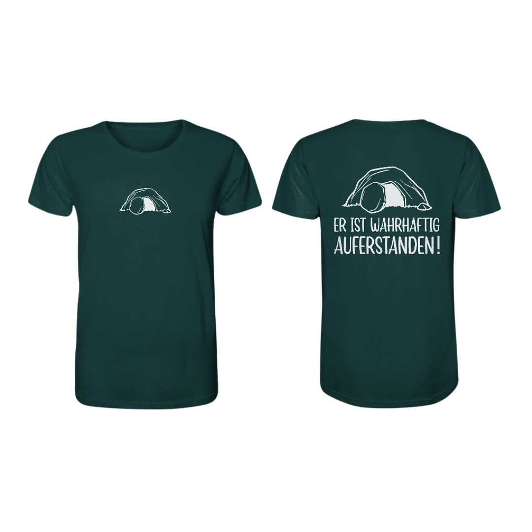 Lk 24,34 - Er ist wahrhaftig auferstanden! - Doppelseitig - Organic Shirt