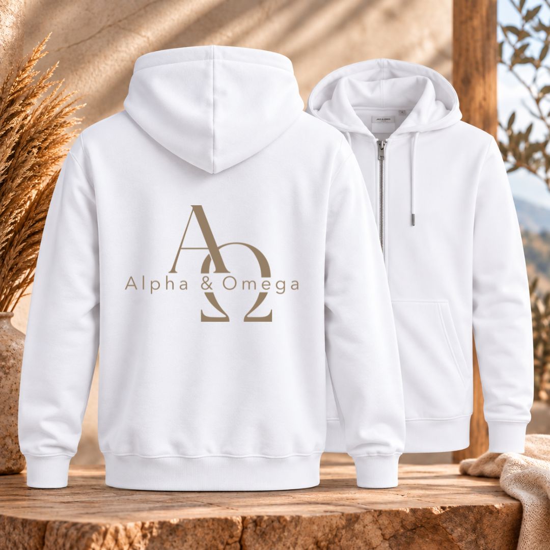 Offenbarung 1,8 - Alpha &amp; Omega | Bio-Superflausch-Zipper