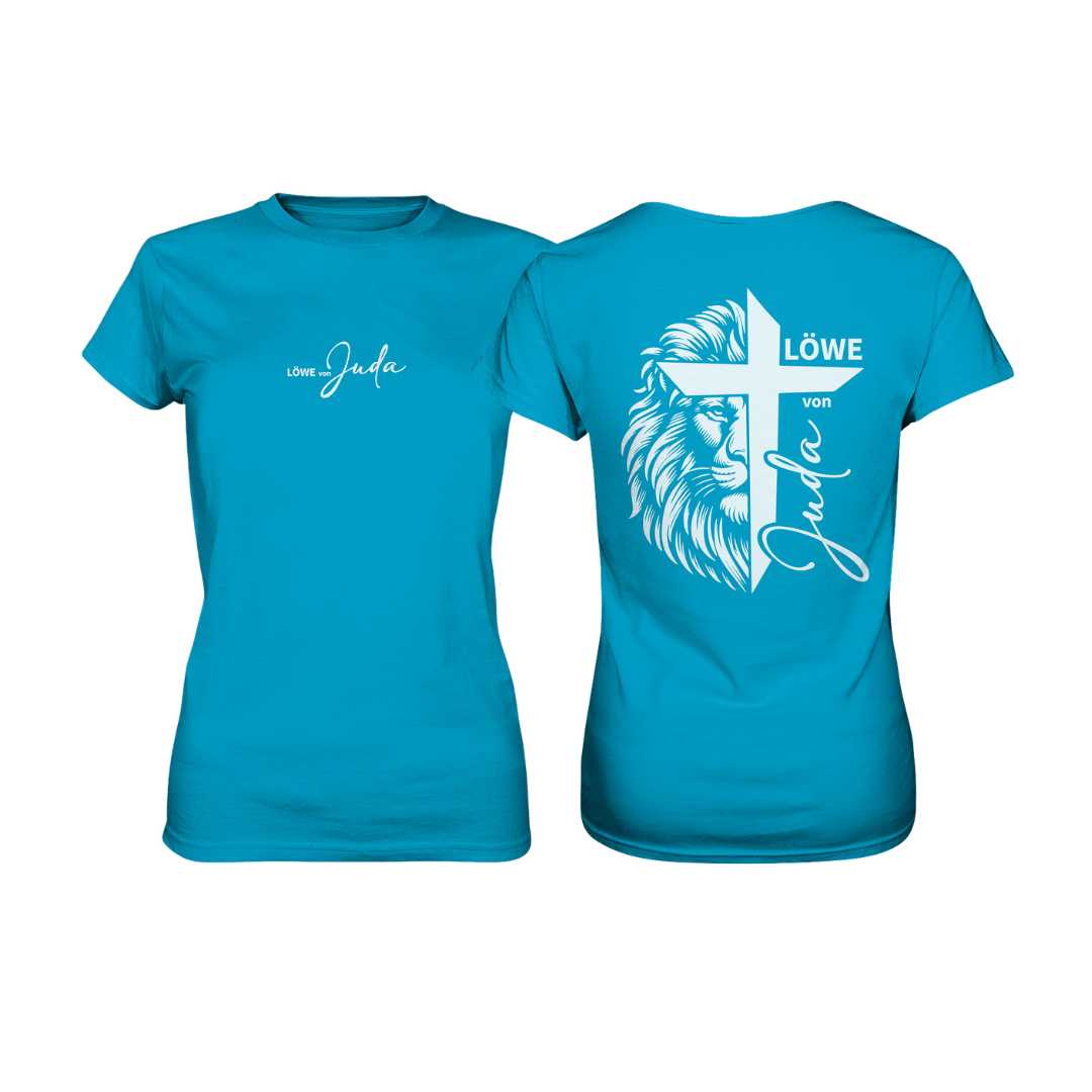 Offb 5,5 - Löwe von Juda - doppelseitiger Druck - Ladies Premium Shirt