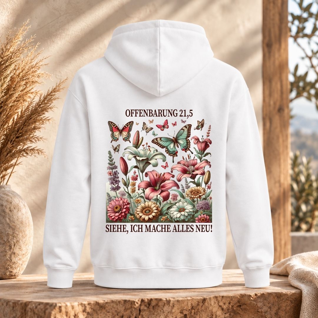 Offenbarung 21,5 - Alles neu - V5 | Bio-Superflausch-Hoodie