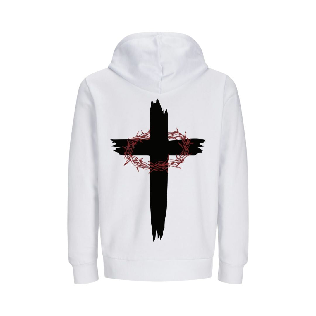 Kreuz mit Dornenkrone - BP - Bio-Superflausch-Hoodie
