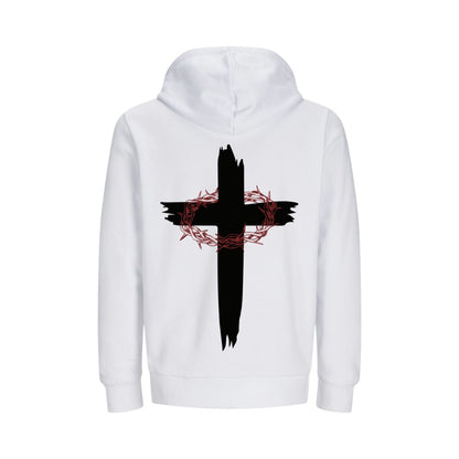 Kreuz mit Dornenkrone - BP - Bio-Superflausch-Hoodie