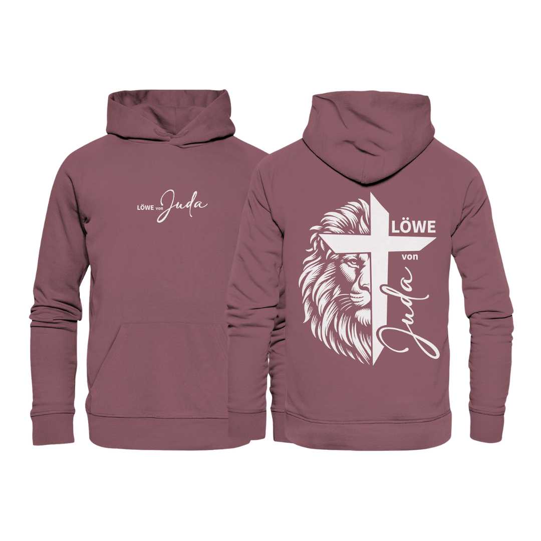 Offb 5,5 - Löwe von Juda - Kreuz - doppelseitiger Druck - Organic Hoodie