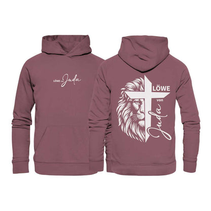 Offb 5,5 - Löwe von Juda - Kreuz - doppelseitiger Druck - Organic Hoodie