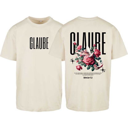Hebr 11,1 - GLAUBE - Oversize-Shirt - doppelseitiger Druck