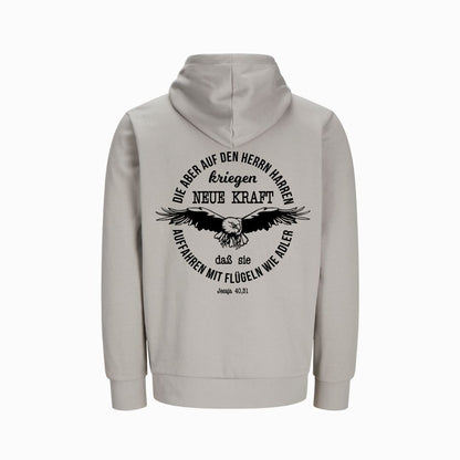 Jes 40,31 - Adler V2 - BP - Bio-Superflausch-Hoodie