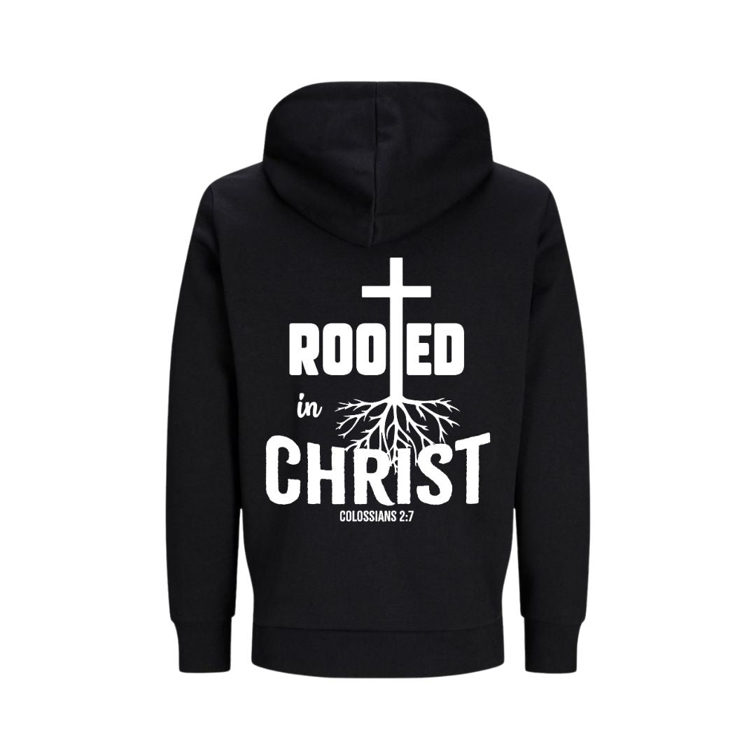 Kol 2,7 - Rooted in Christ - BP - Bio-Superflausch-Hoodie