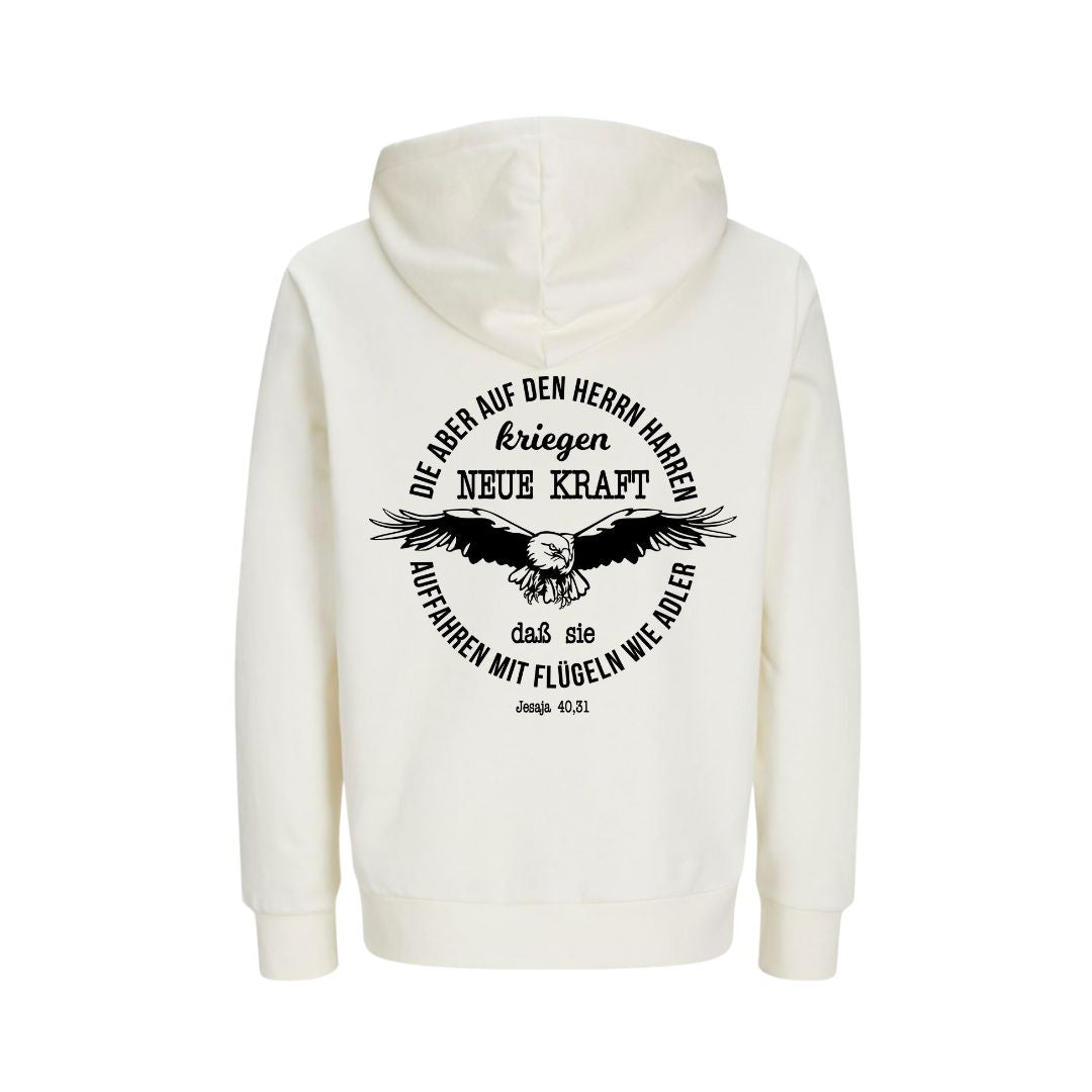 Jes 40,31 - Adler V2 - BP - Bio-Superflausch-Hoodie