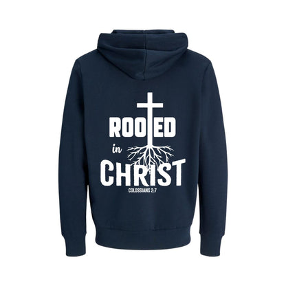 Kol 2,7 - Rooted in Christ - BP - Bio-Superflausch-Hoodie