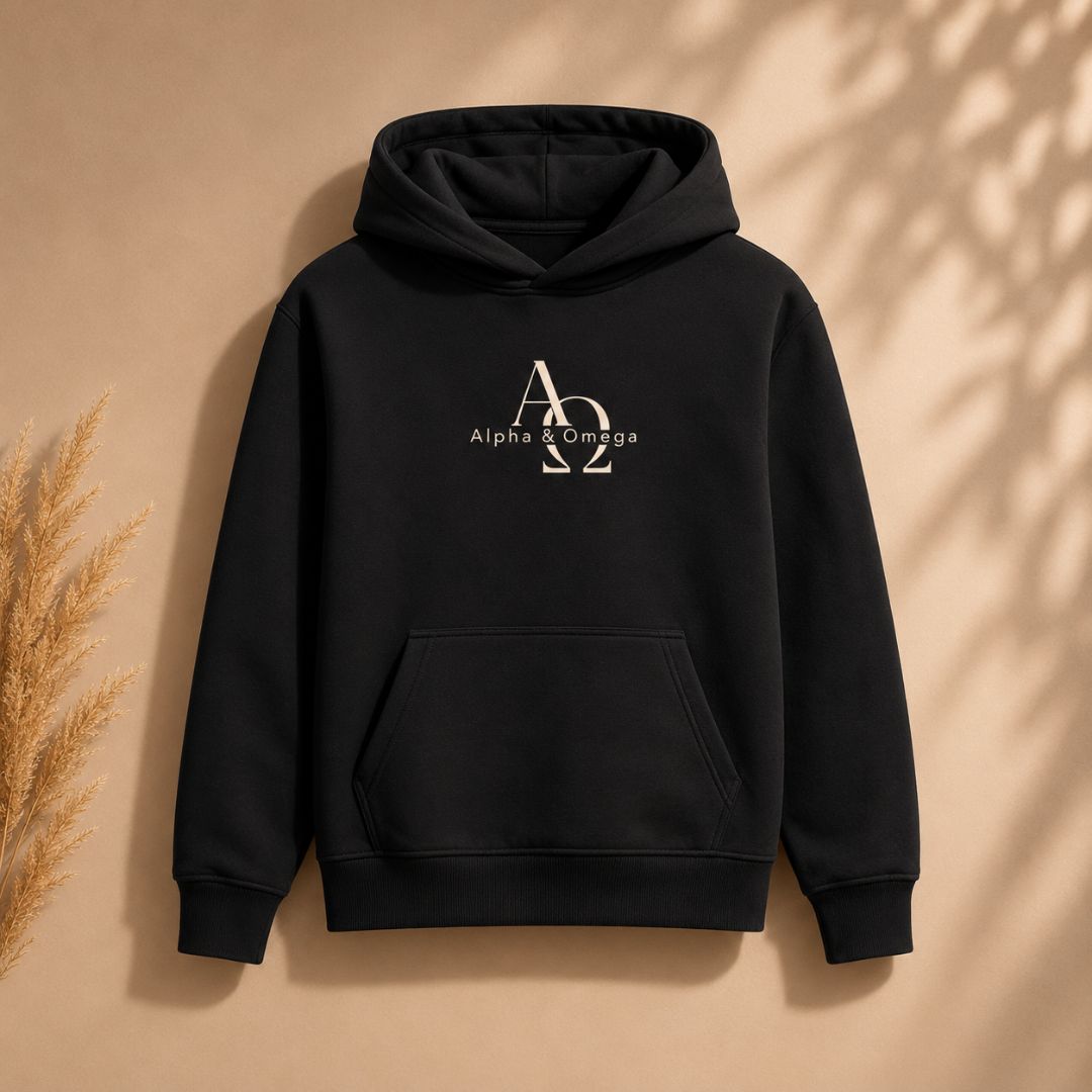Offenbarung 1,8 – Alpha &amp; Omega | Bio-Hoodie