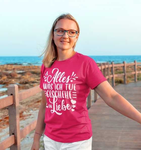 1.Kor 16,14 - Siebdruck - Ladies Shirt