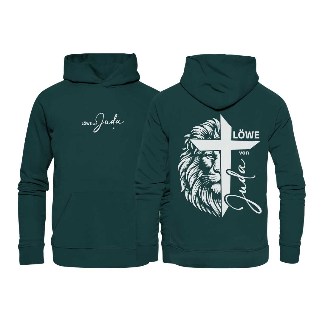 Offb 5,5 - Löwe von Juda - Kreuz - doppelseitiger Druck - Organic Hoodie