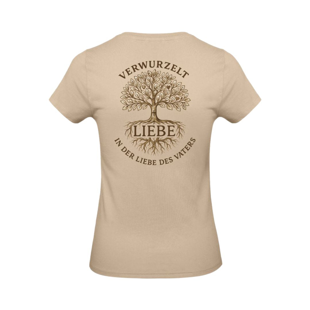 Eph 3,17-19 - Verwurzelt in der Liebe - Rückenprint - Ladies Premium Shirt