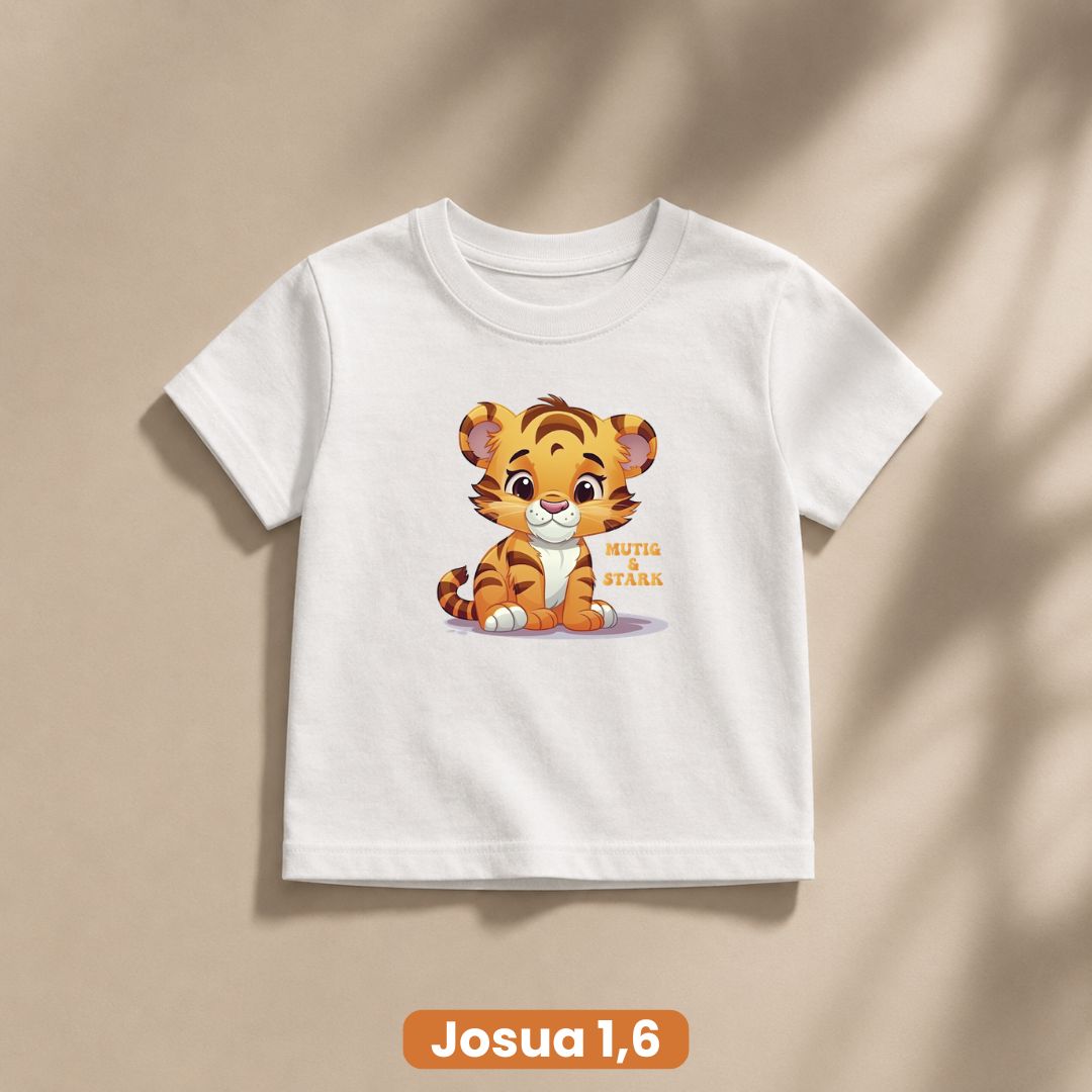 Josua 1,6 – Mutig &amp; stark | Christliches Kinder-Shirt