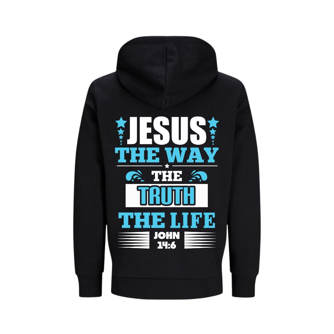 Joh 14,6 - Way, Truth, Life - BP - Bio-Superflausch-Hoodie