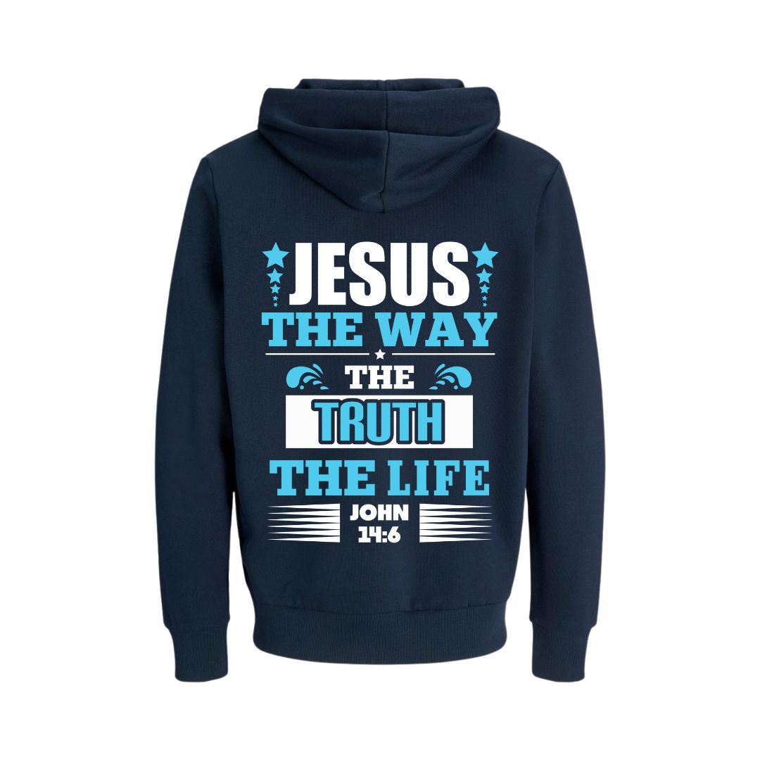 Joh 14,6 - Way, Truth, Life - BP - Bio-Superflausch-Hoodie