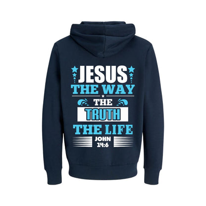 Joh 14,6 - Way, Truth, Life - BP - Bio-Superflausch-Hoodie