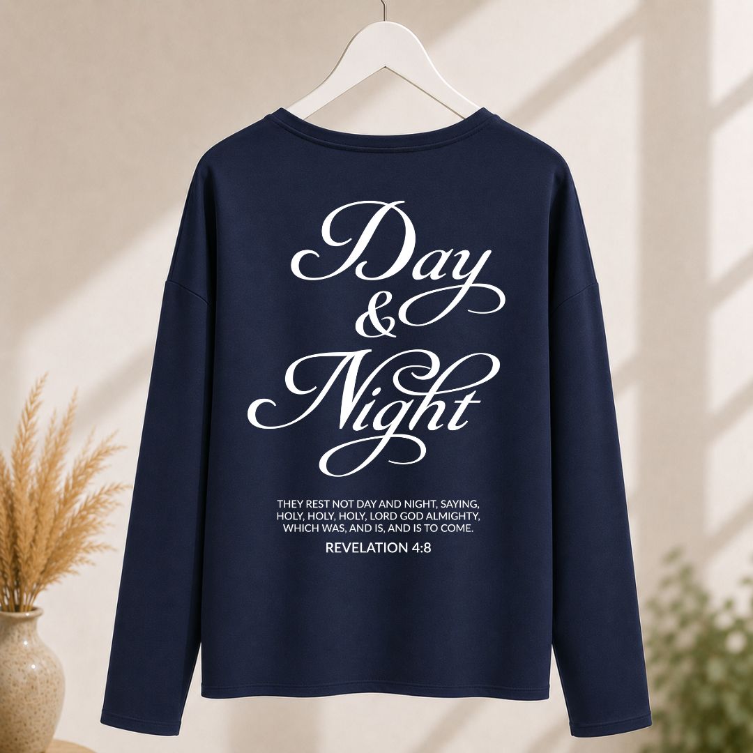 Offenbarung 4,8 - Day &amp; Night | Ladies Oversize Sweatshirt