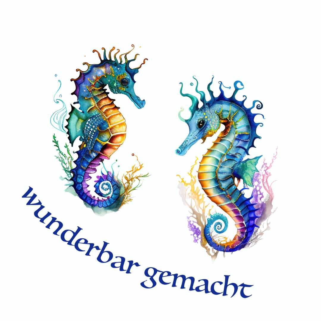 Ps 139,14 - wunderbar gemacht Seepferdchen - Bügelbild