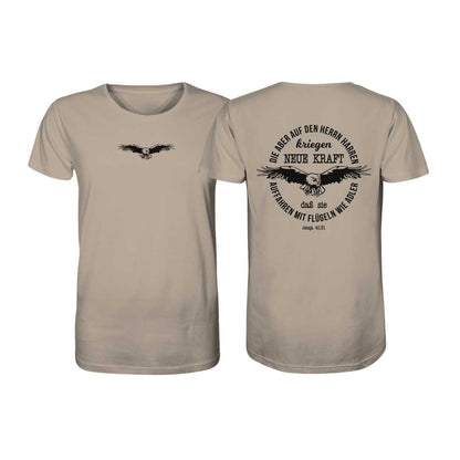 Jes 40,31 - Adler 2 - doppelseitiger Druck - Organic Shirt