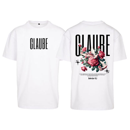 Hebr 11,1 - GLAUBE - Oversize-Shirt - doppelseitiger Druck