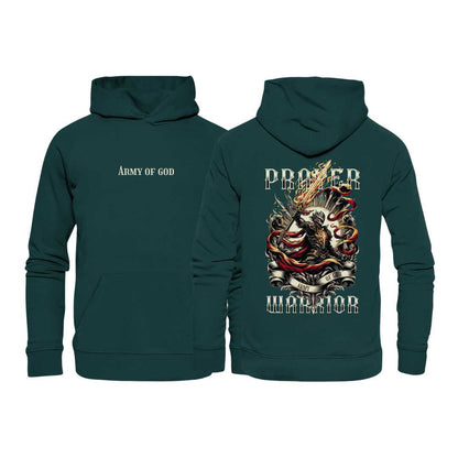 Eph 6 / 1.Thess 5,17 - Prayer Warrior - doppelseitig - Organic Hoodie