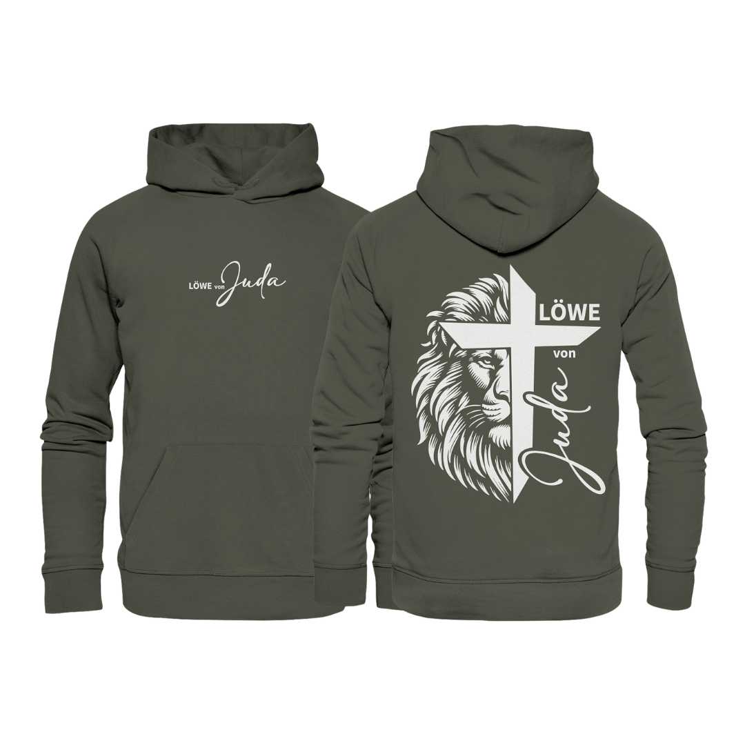 Offb 5,5 - Löwe von Juda - Kreuz - doppelseitiger Druck - Organic Hoodie