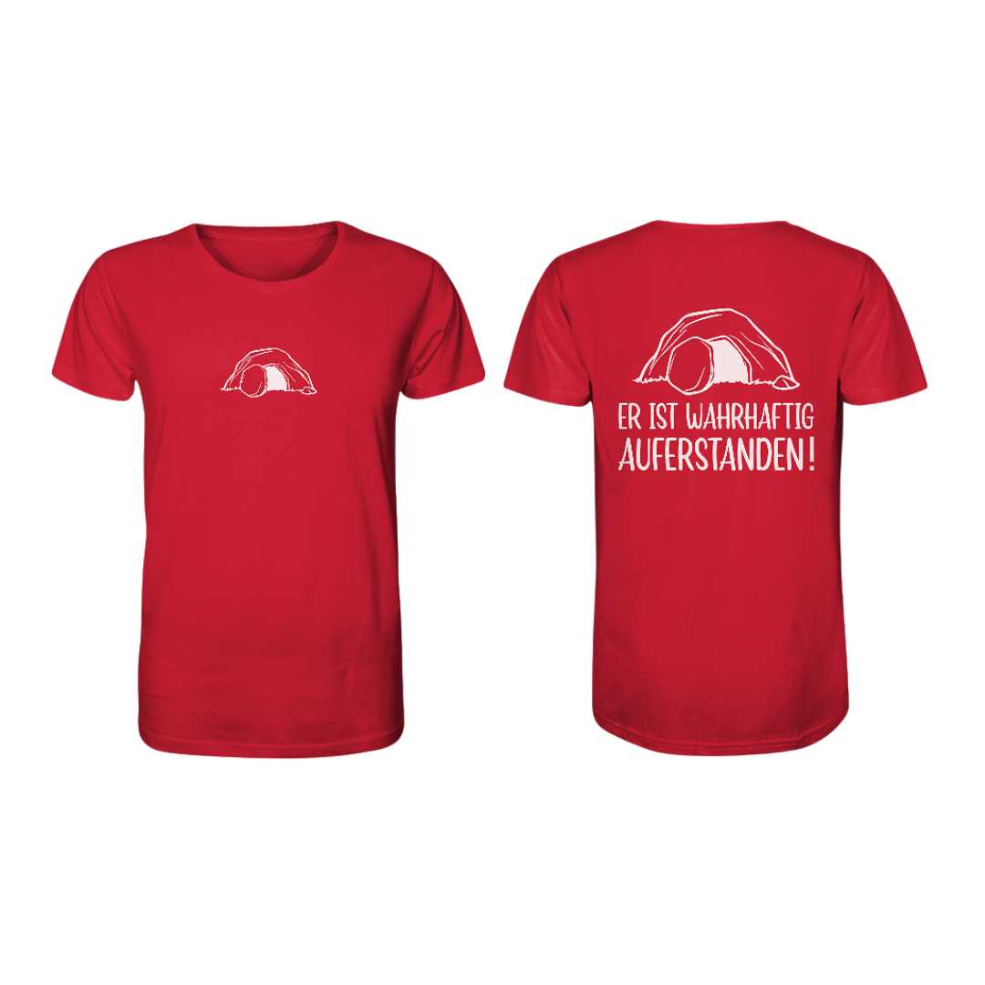 Lk 24,34 - Er ist wahrhaftig auferstanden! - Doppelseitig - Organic Shirt