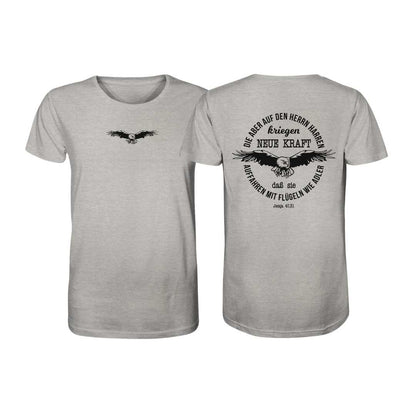 Jes 40,31 - Adler 2 - doppelseitiger Druck - Organic Shirt