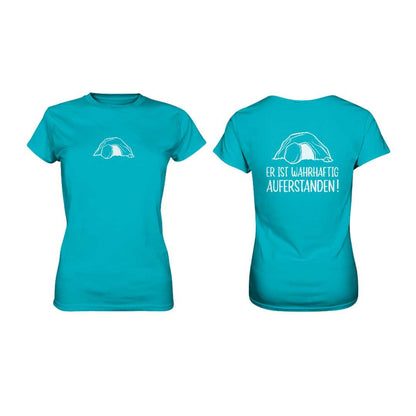 Lk 24,34 - Er ist wahrhaftig auferstanden! - Doppelseitig - Ladies Premium Shirt