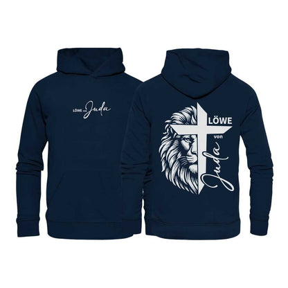 Offb 5,5 - Löwe von Juda - Kreuz - doppelseitiger Druck - Organic Hoodie