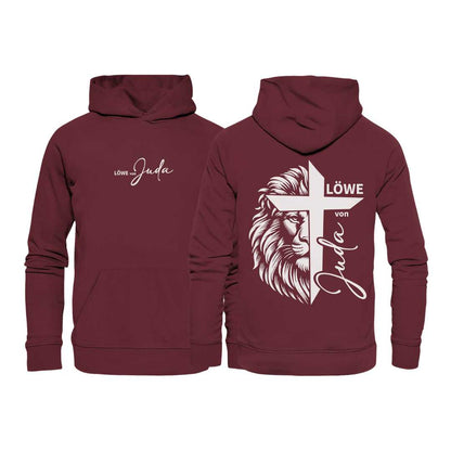 Offb 5,5 - Löwe von Juda - Kreuz - doppelseitiger Druck - Organic Hoodie