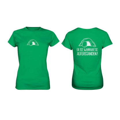 Lk 24,34 - Er ist wahrhaftig auferstanden! - Doppelseitig - Ladies Premium Shirt
