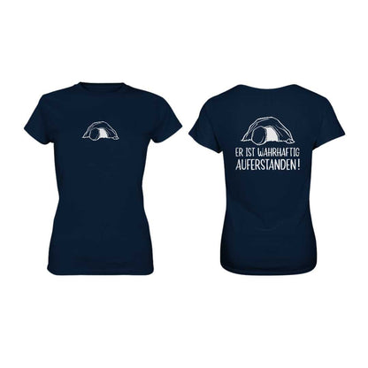 Lk 24,34 - Er ist wahrhaftig auferstanden! - Doppelseitig - Ladies Premium Shirt