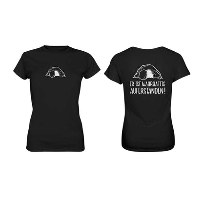 Lk 24,34 - Er ist wahrhaftig auferstanden! - Doppelseitig - Ladies Premium Shirt