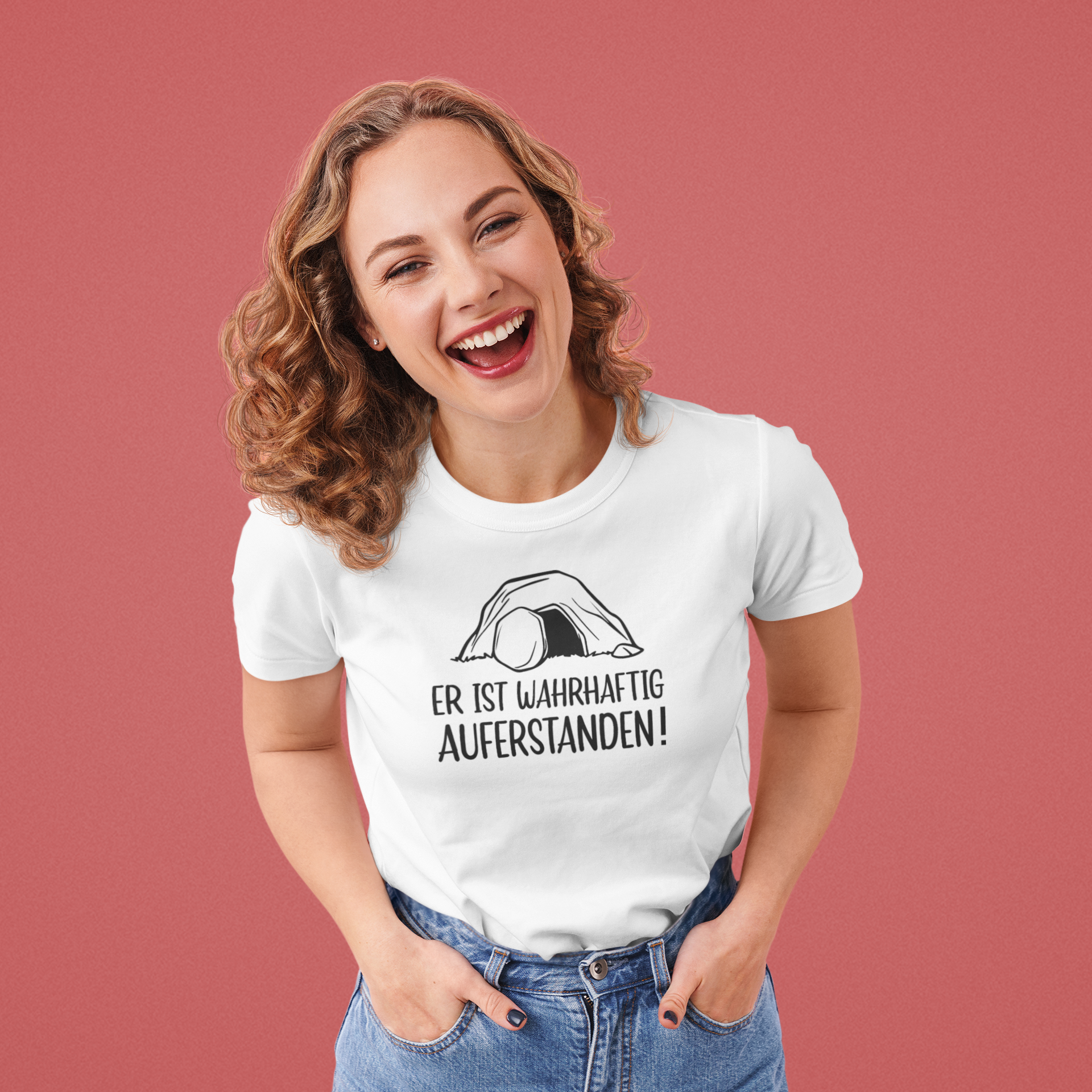 Lk 24,34 - Er ist wahrhaftig auferstanden! - Ladies Premium Shirt
