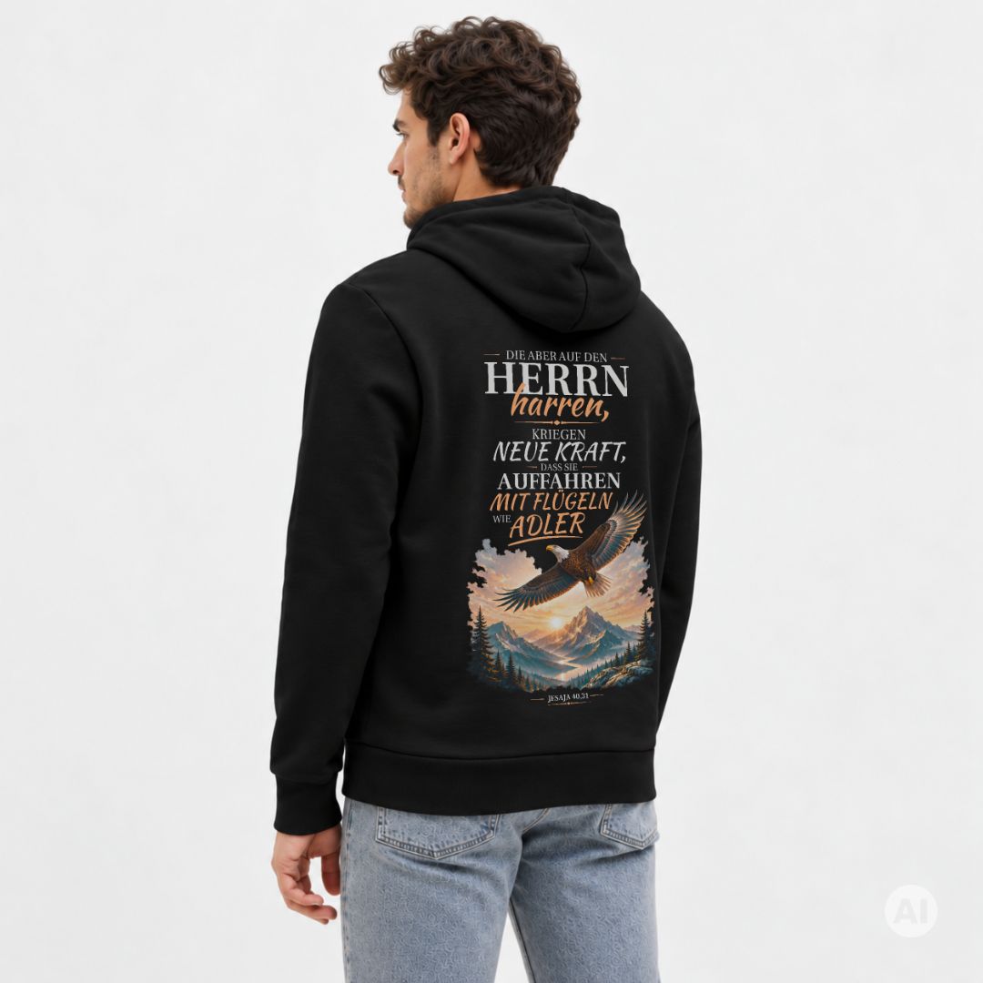 Jesaja 40,31 – Adler | Bio-Superflausch-Hoodie